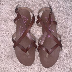 Brown leather sandals